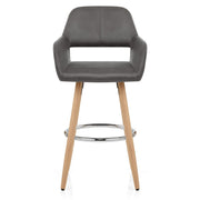 Taburete Polipiel Antiguo Madera - Kite Gris
