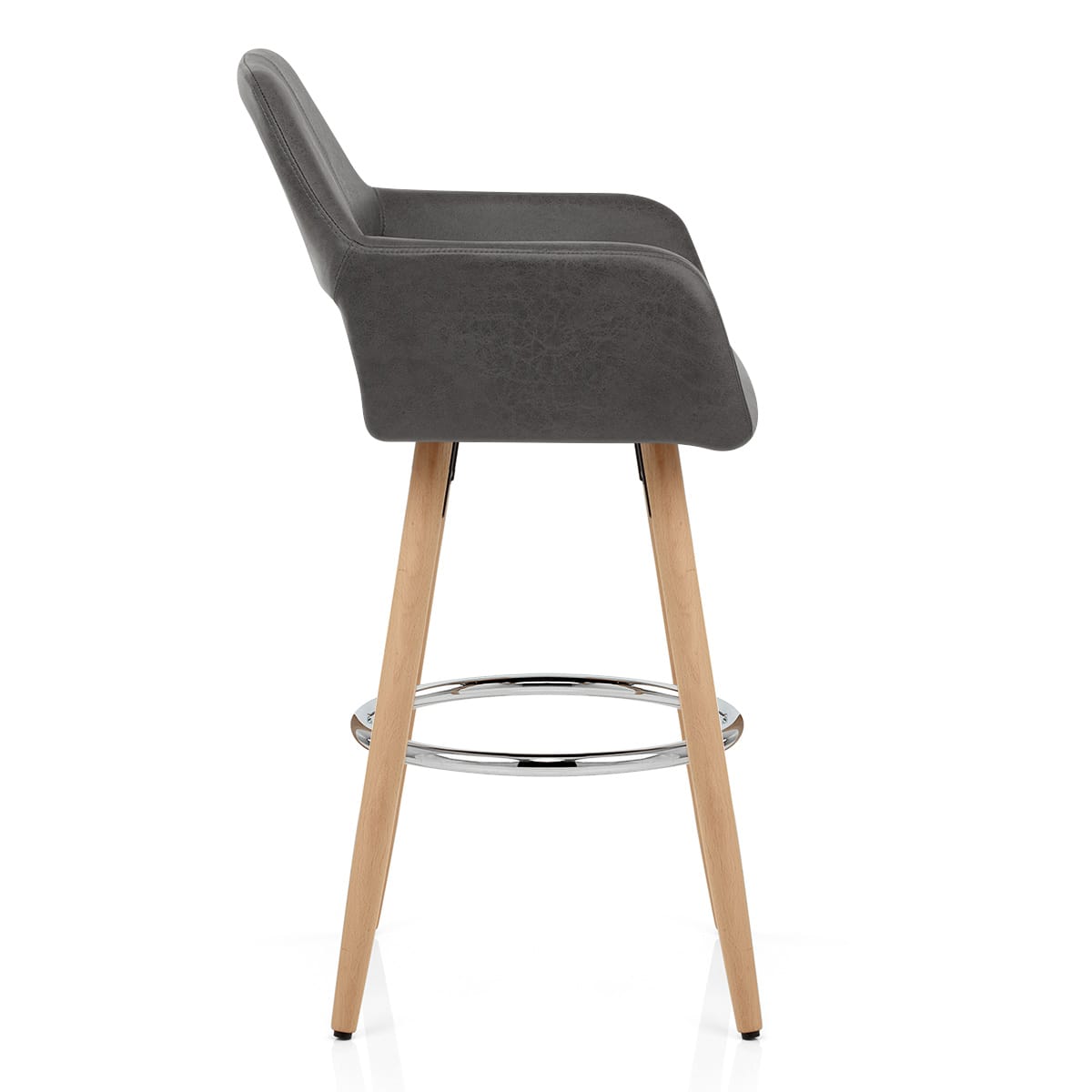 Taburete Polipiel Antiguo Madera - Kite Gris