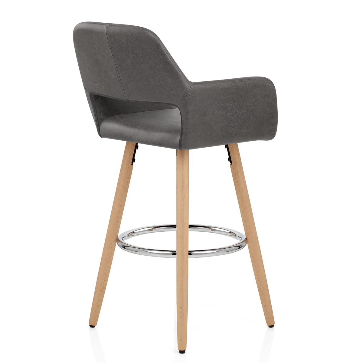 Taburete Polipiel Antiguo Madera - Kite Gris