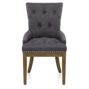 Silla Tela Madera - Knightsbridge Gris Oscuro
