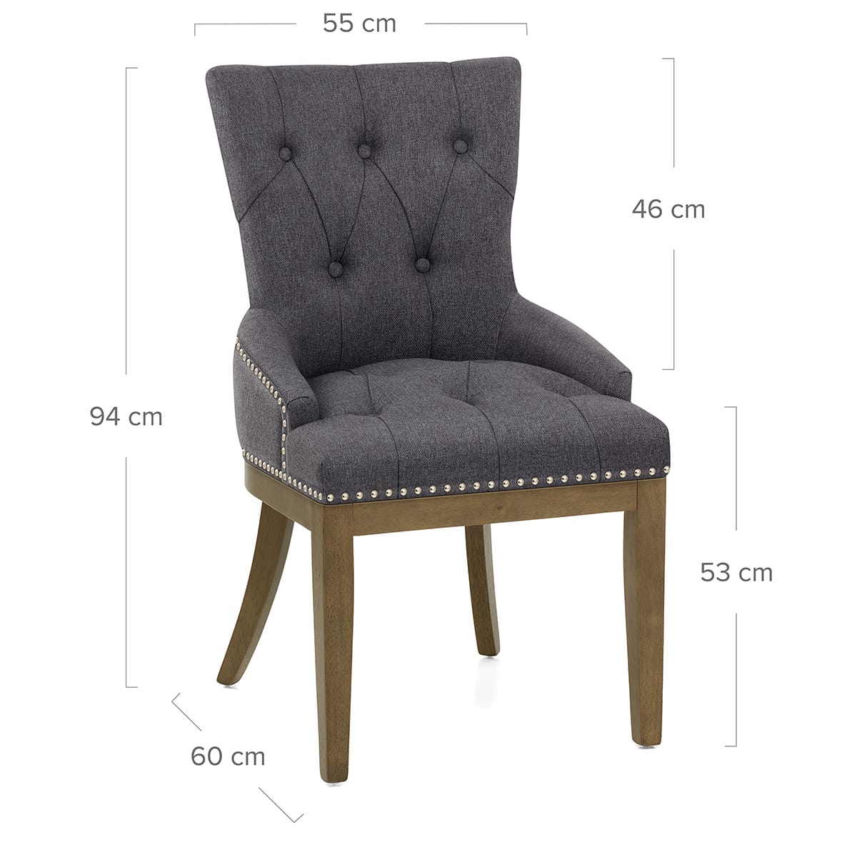 Silla Tela Madera - Knightsbridge Gris Oscuro