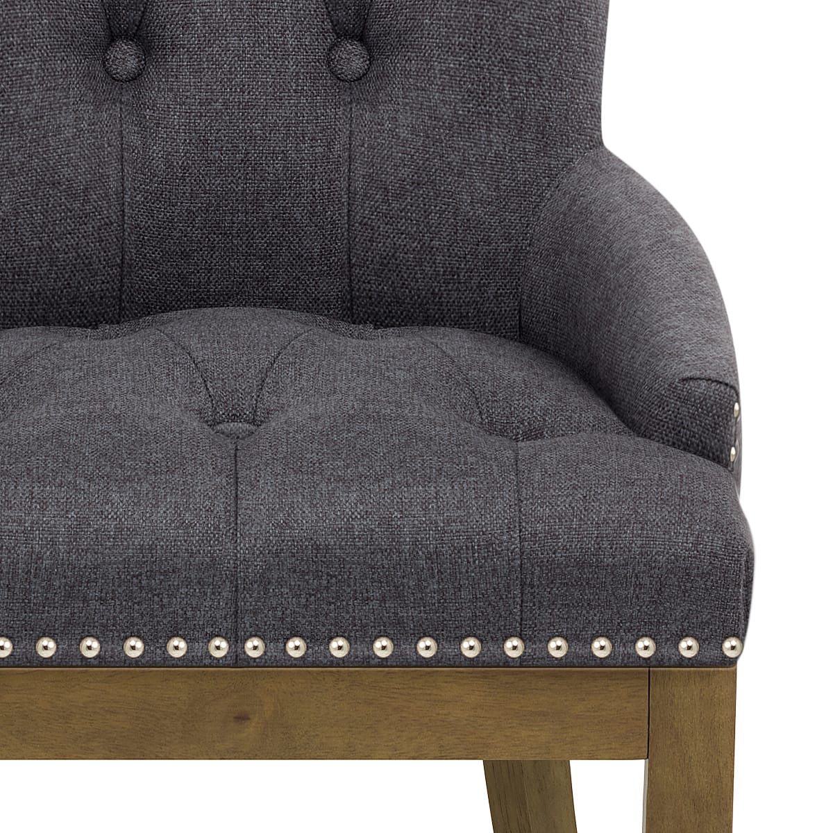 Silla Tela Madera - Knightsbridge Gris Oscuro