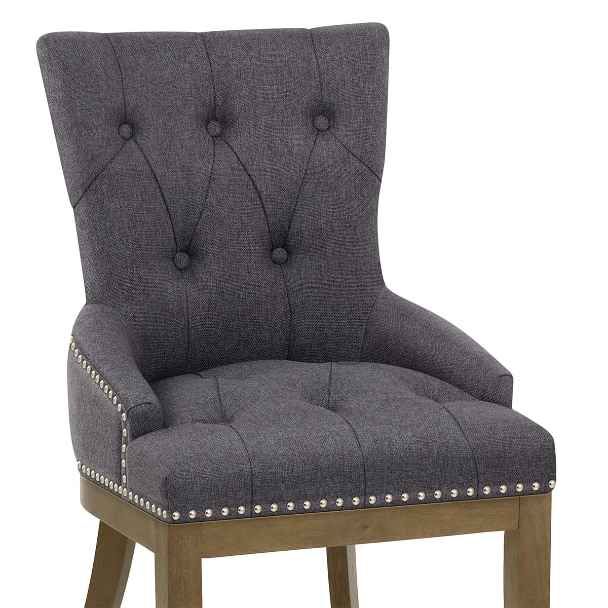 Silla Tela Madera - Knightsbridge Gris Oscuro