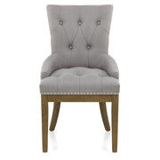 Silla Tela Madera - Knightsbridge Gris
