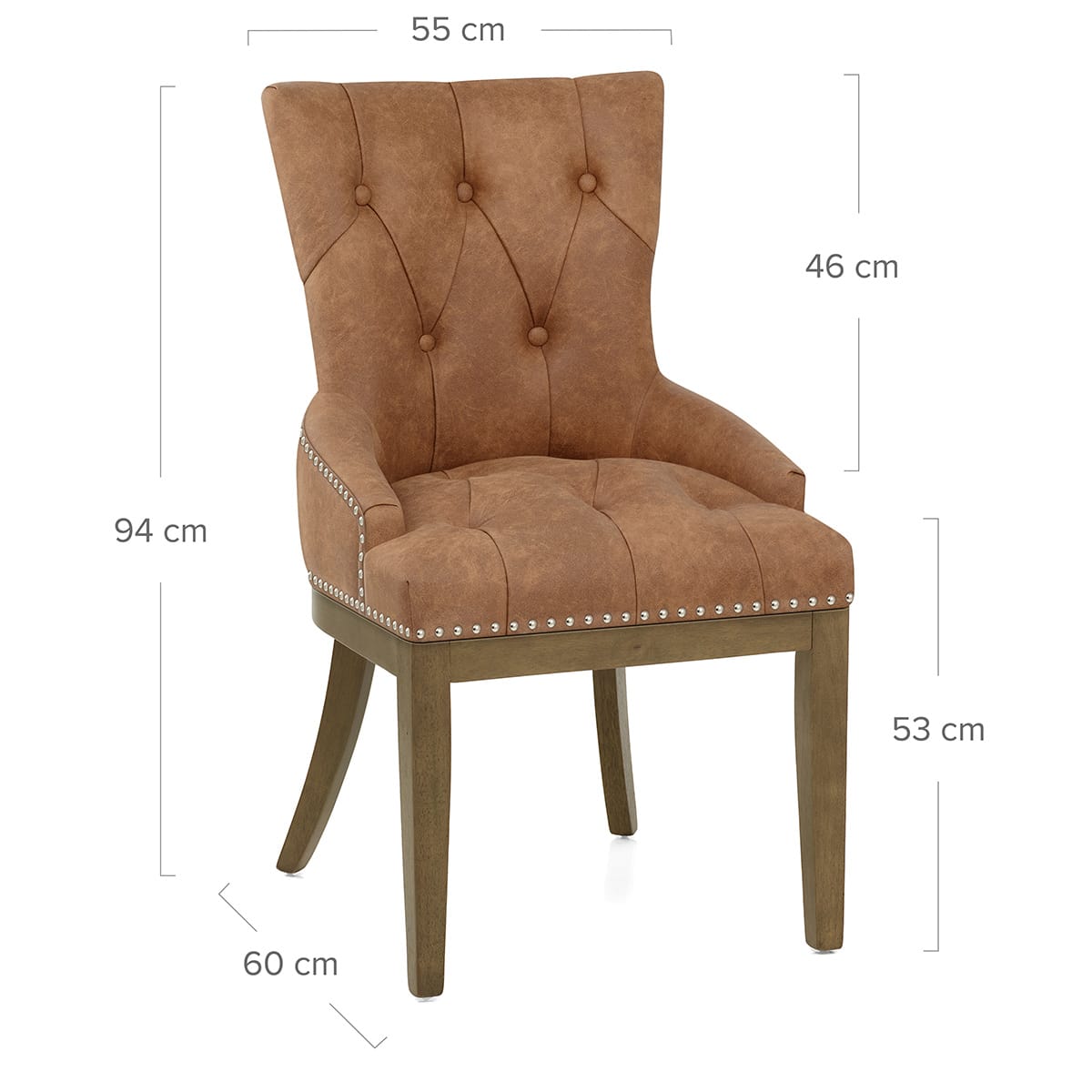 Silla Polipiel Roble - Knightsbridge Marrón