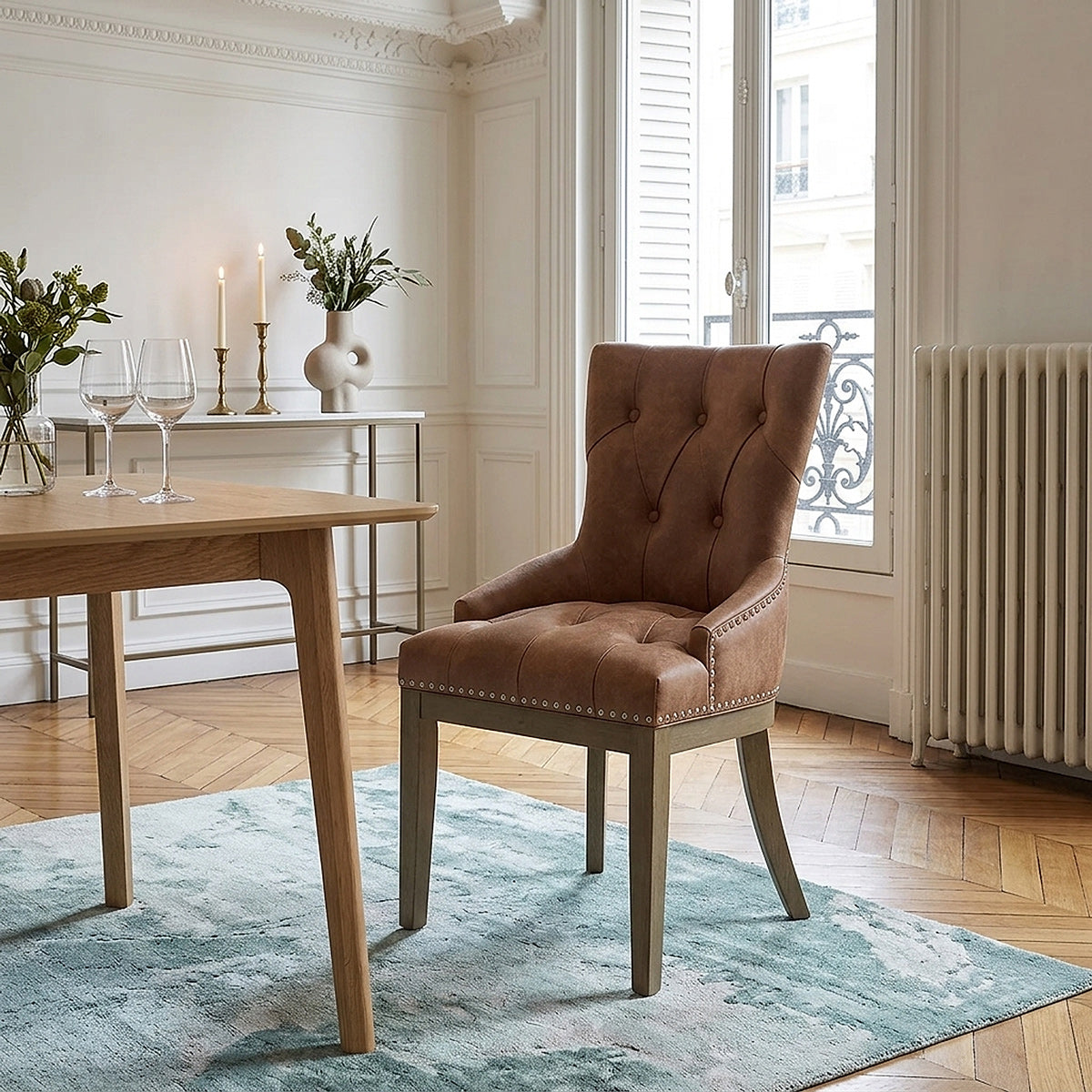 Silla Polipiel Roble - Knightsbridge Marrón