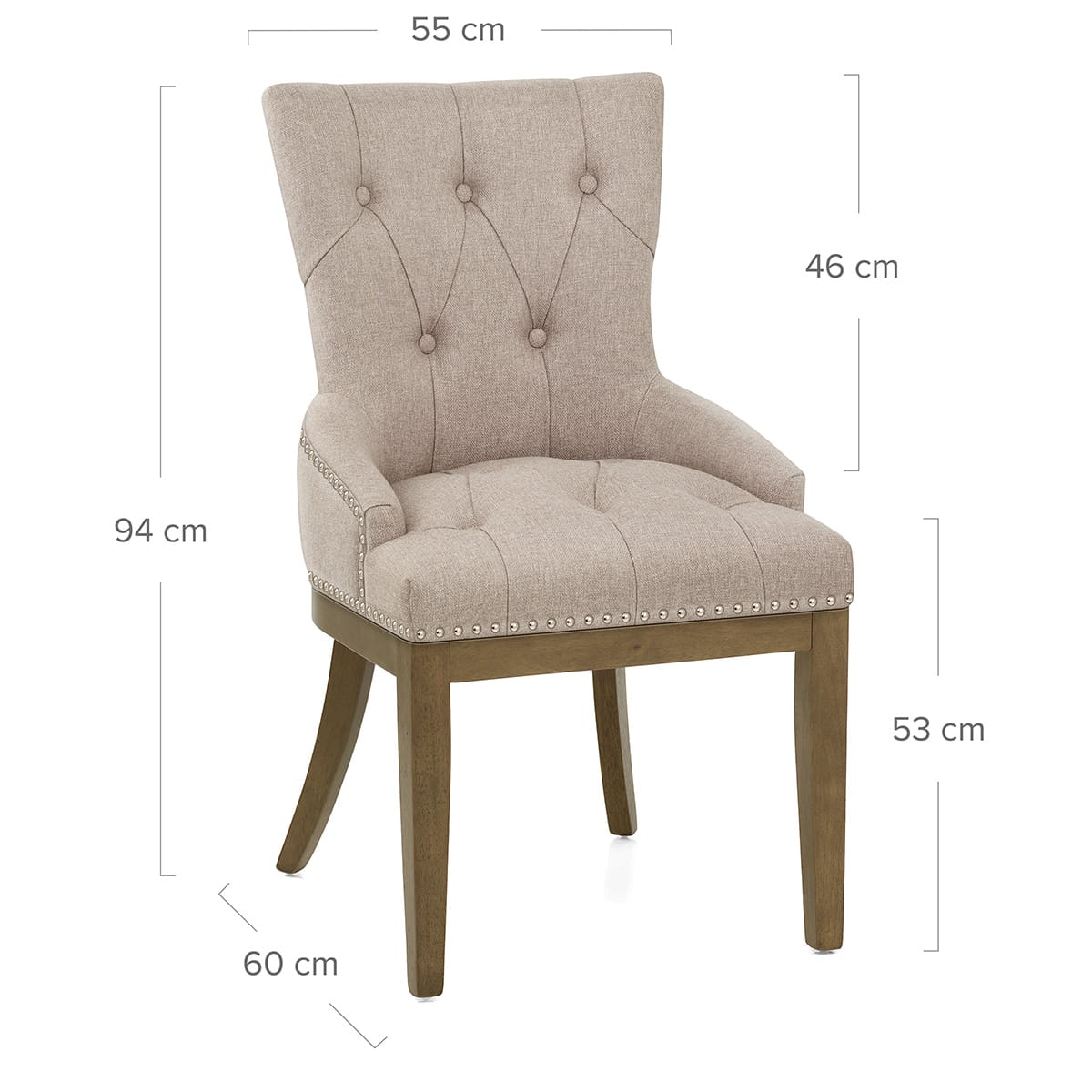 Silla Tela Madera - Knightsbridge Gris Pardo