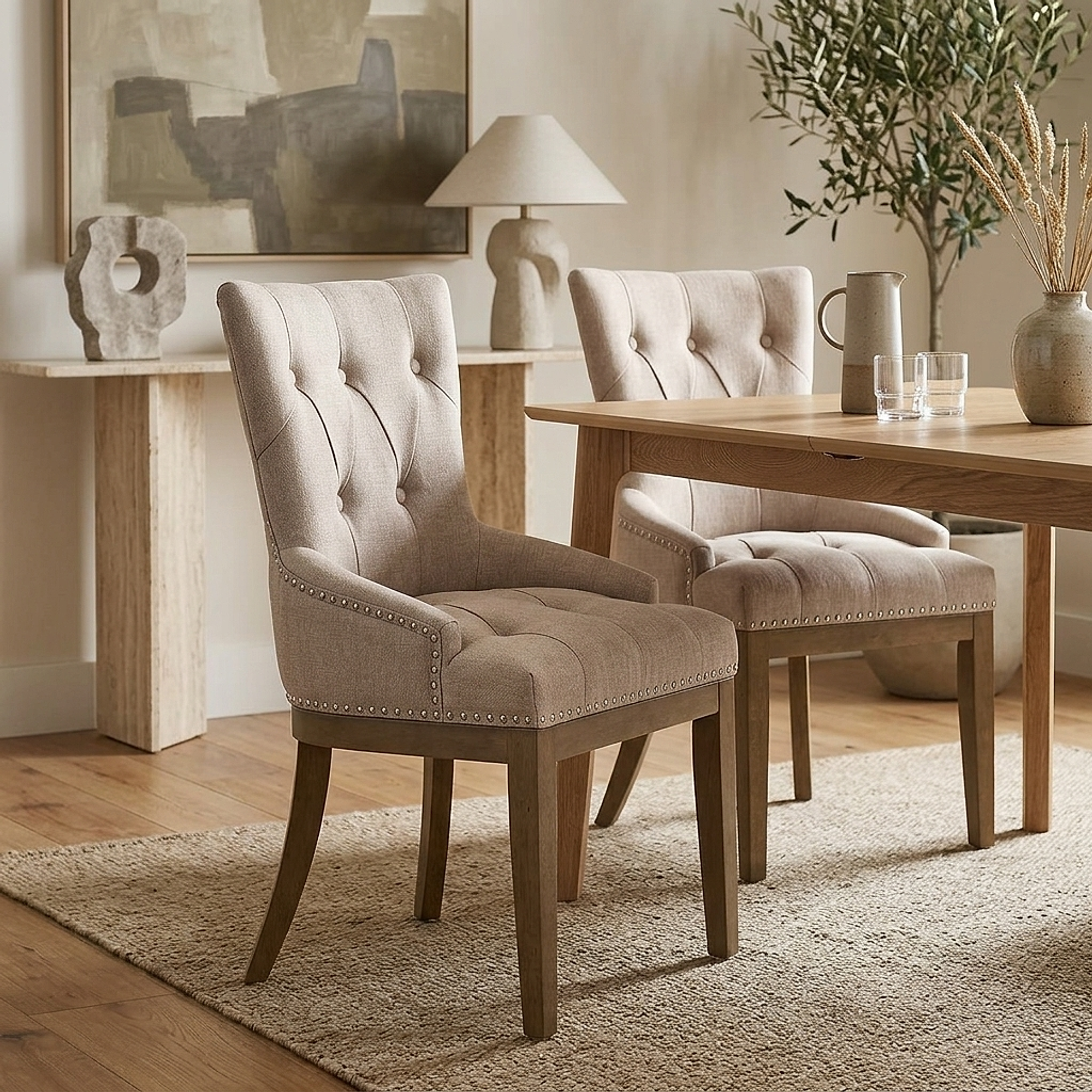 Silla Tela Madera - Knightsbridge Gris Pardo