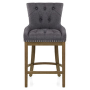 Taburete Madera Tela - Knightsbridge Gris Oscuro