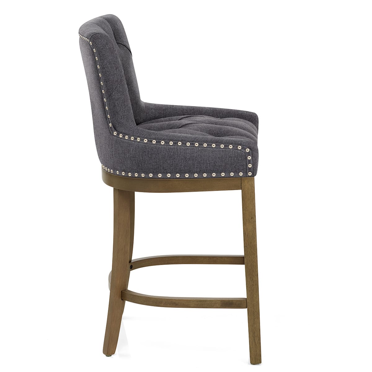 Taburete Madera Tela - Knightsbridge Gris Oscuro
