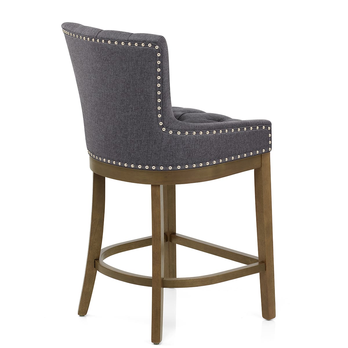 Taburete Madera Tela - Knightsbridge Gris Oscuro