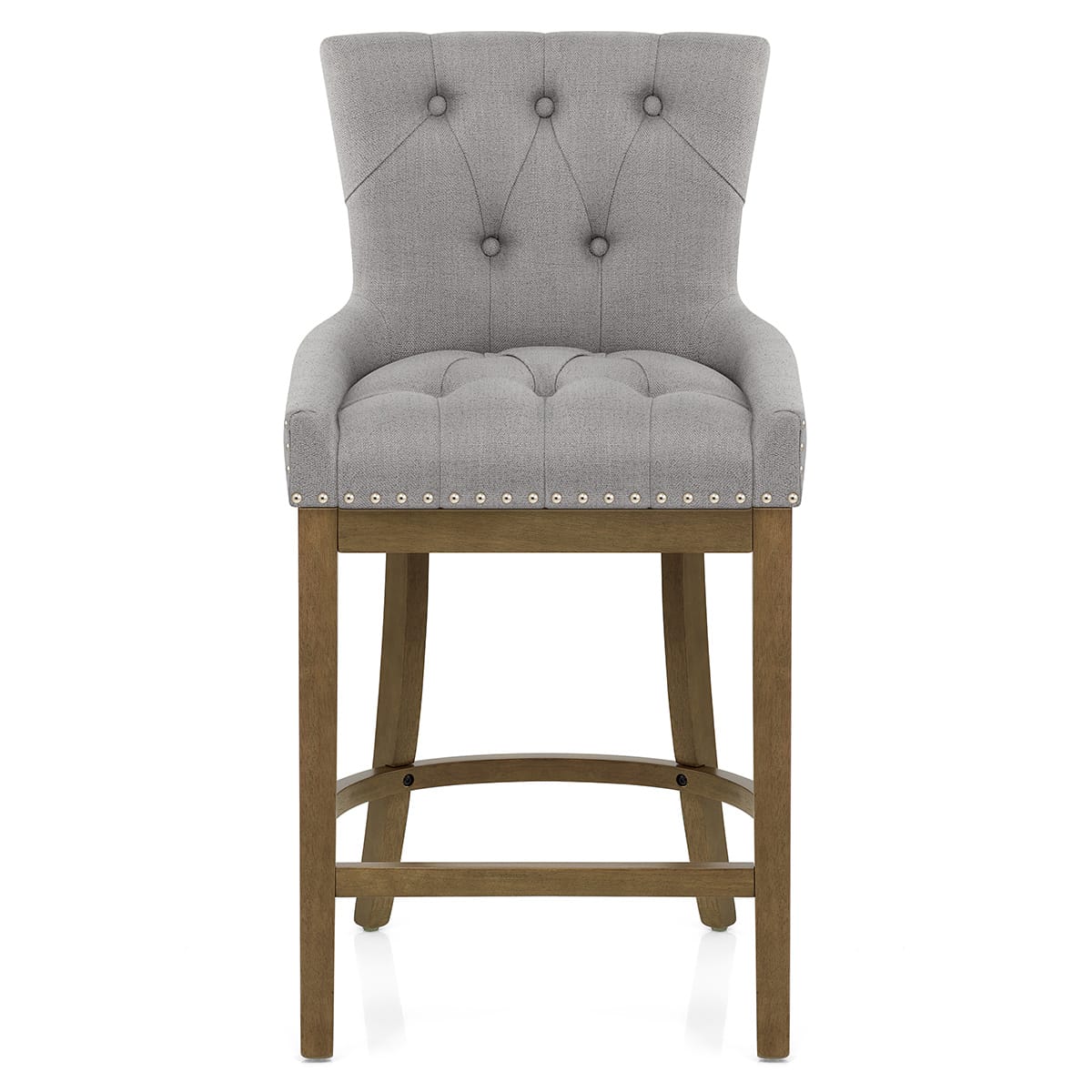 Taburete Madera Tela - Knightsbridge Gris