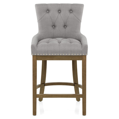 Taburete Madera Tela - Knightsbridge Gris