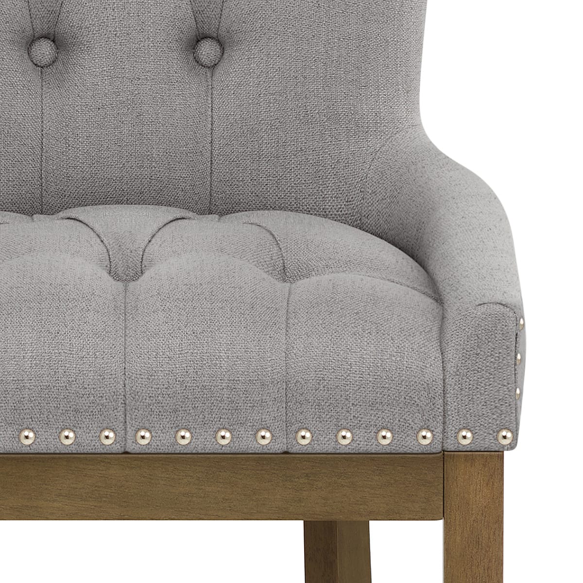 Taburete Madera Tela - Knightsbridge Gris