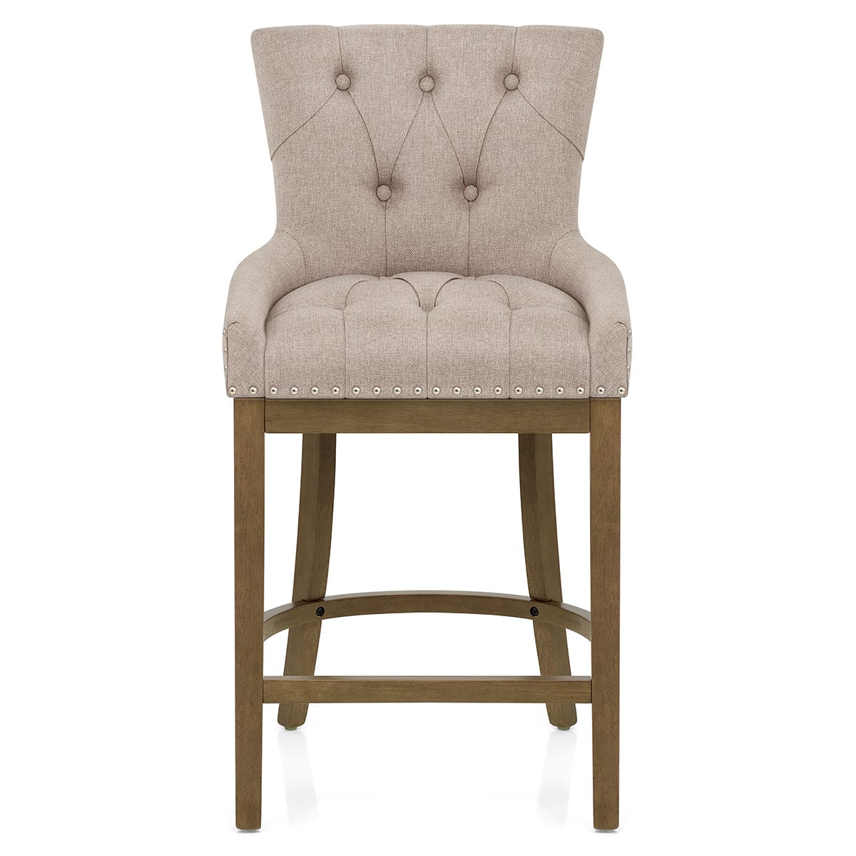 Taburete Madera Tela - Knightsbridge Gris Pardo