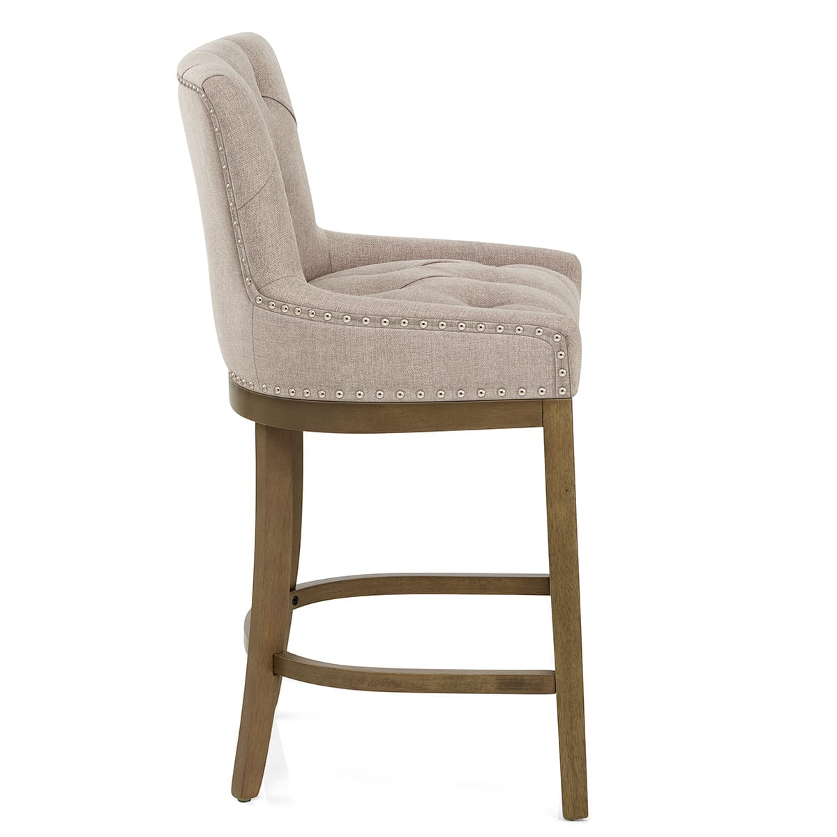 Taburete Madera Tela - Knightsbridge Gris Pardo