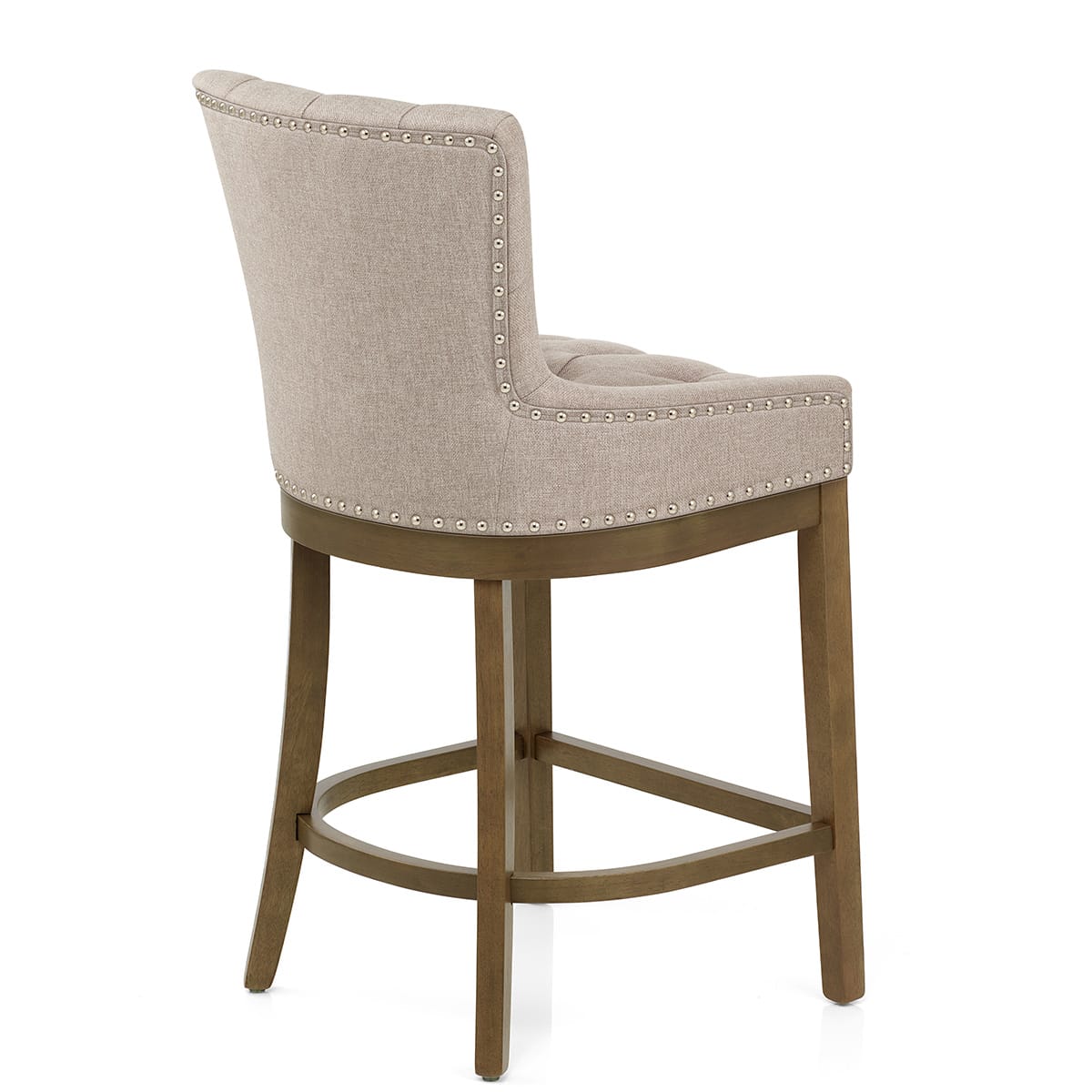 Taburete Madera Tela - Knightsbridge Gris Pardo