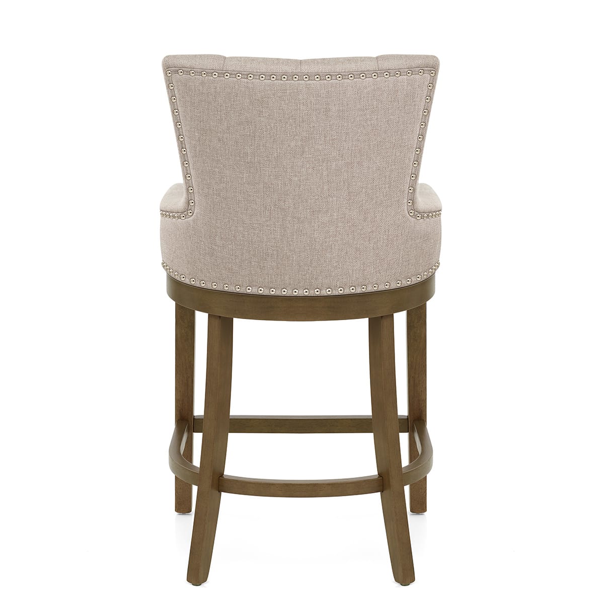 Taburete Madera Tela - Knightsbridge Gris Pardo