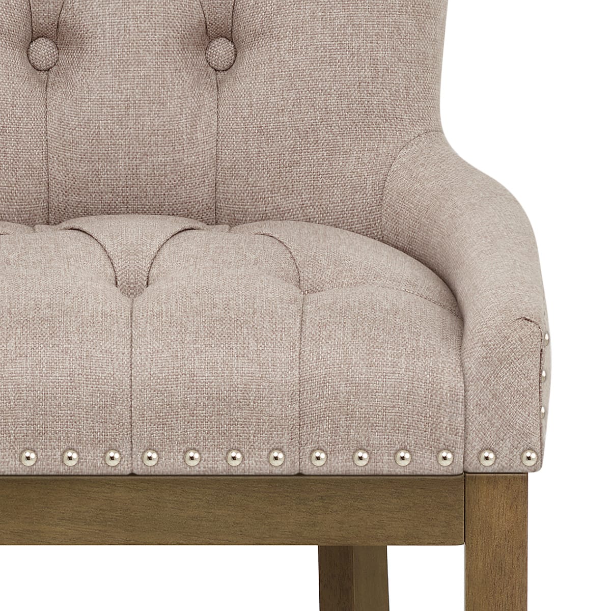 Taburete Madera Tela - Knightsbridge Gris Pardo