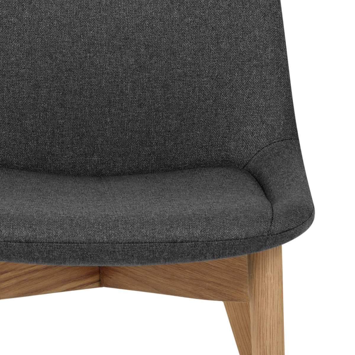 Silla Tela Roble - Kobe Gris Oscuro