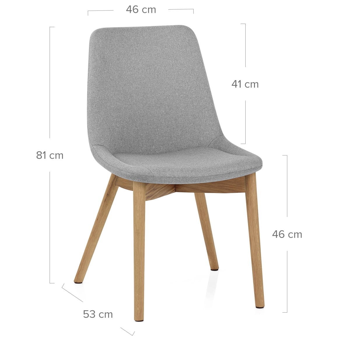 Silla Tela Roble - Kobe Gris