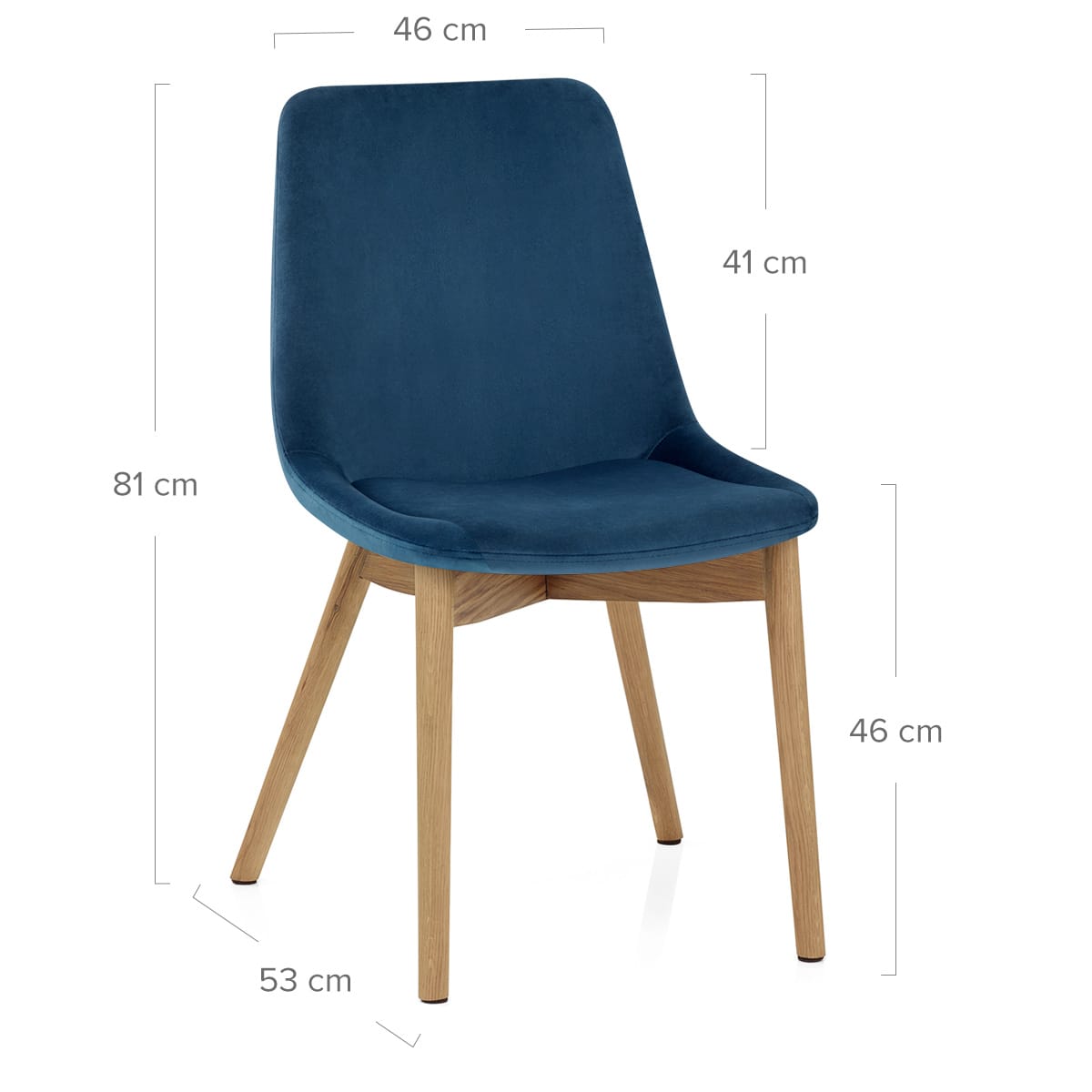 Silla Terciopelo Roble - Kobe Azul
