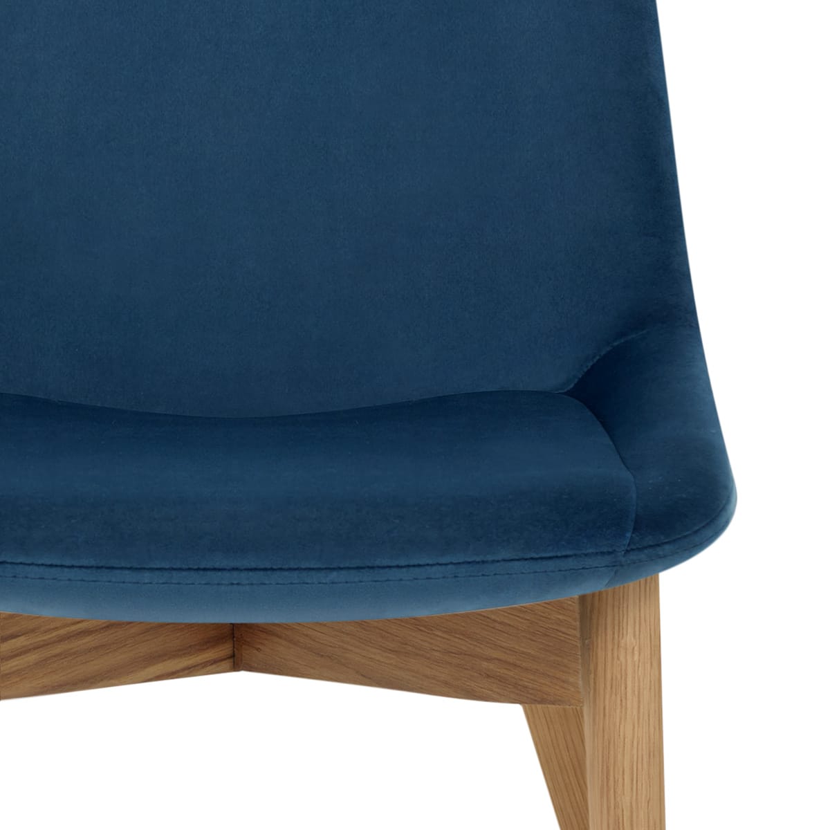 Silla Terciopelo Roble - Kobe Azul