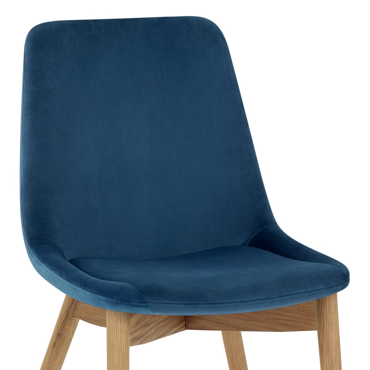 Silla Terciopelo Roble - Kobe Azul