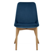 Silla Terciopelo Roble - Kobe Azul