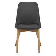 Silla Tela Roble - Kobe Gris Oscuro