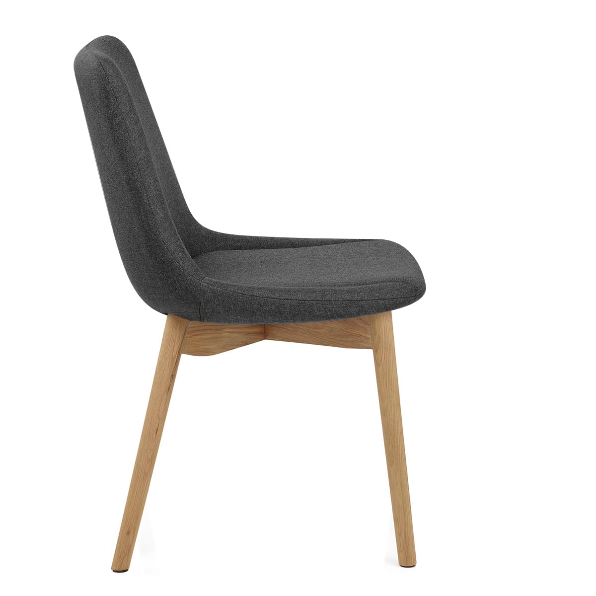 Silla Tela Roble - Kobe Gris Oscuro