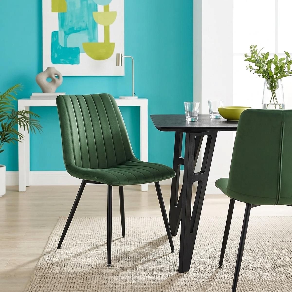Silla Comedor Terciopelo - Lagos Verde