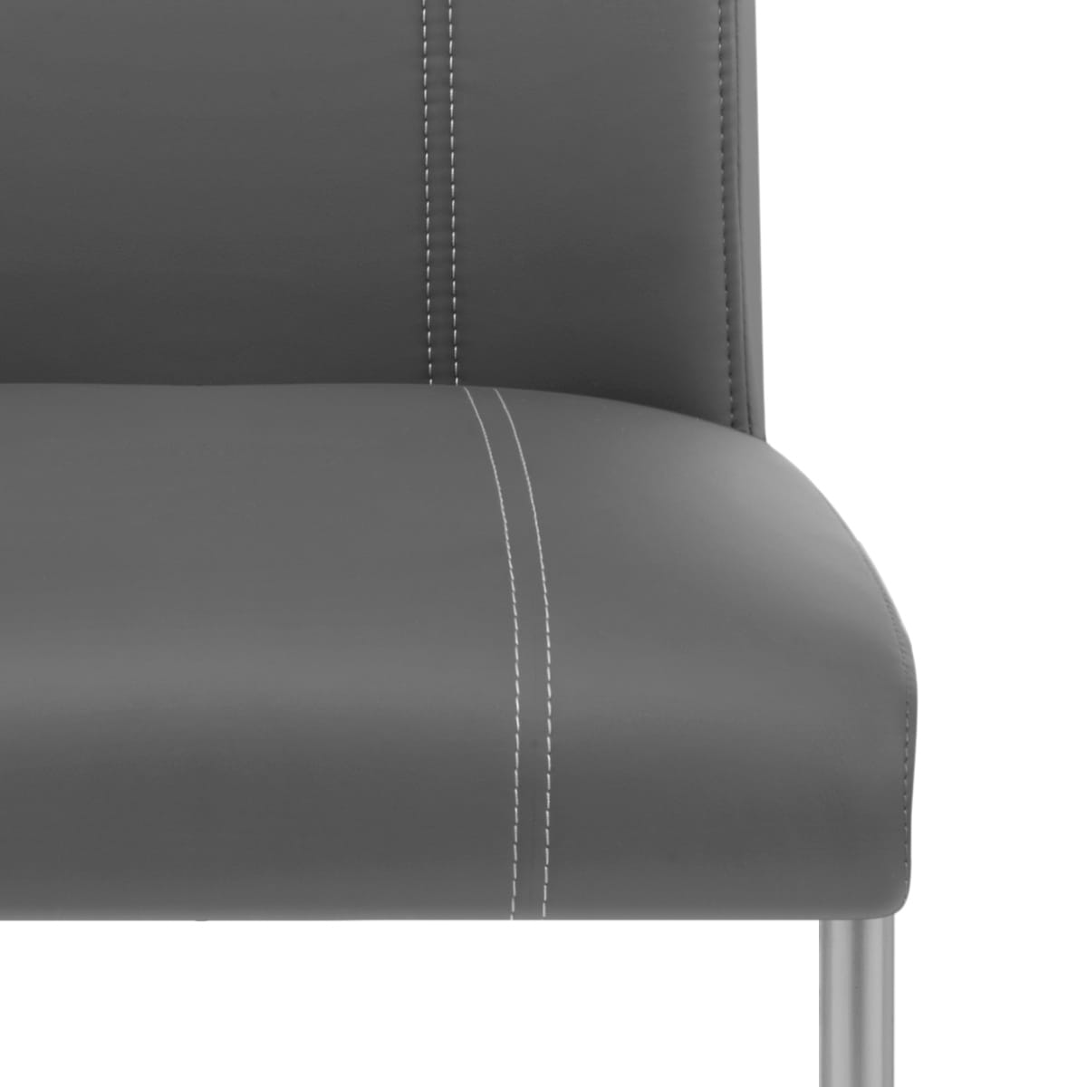 Silla Polipiel Satinado - Lancaster Gris