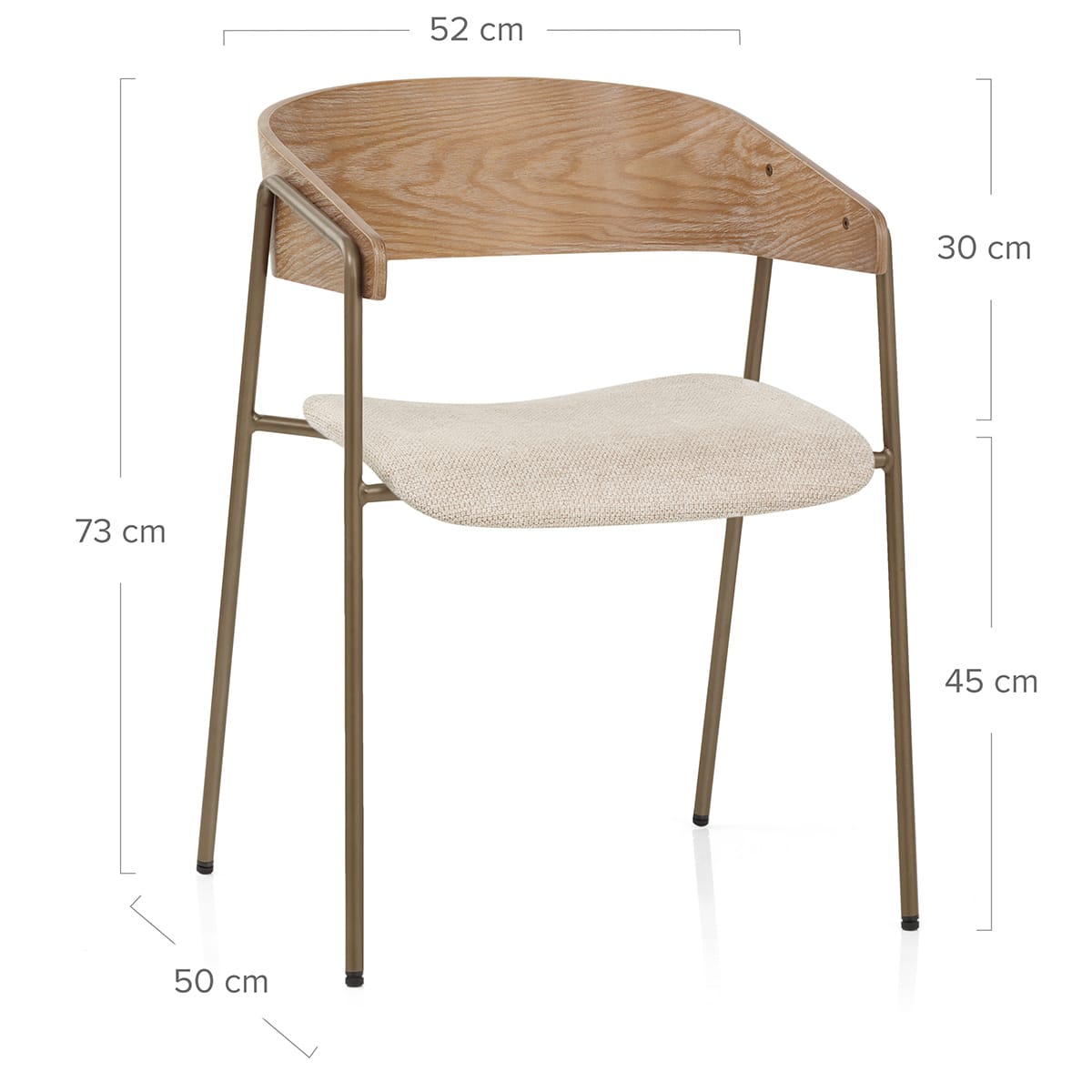 Silla Tela Roble - Lauren Crema