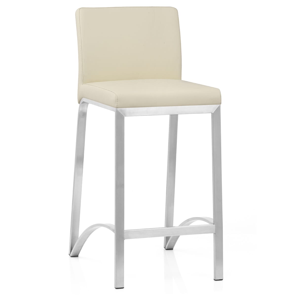Taburete Polipiel Satinado - Leah Crema