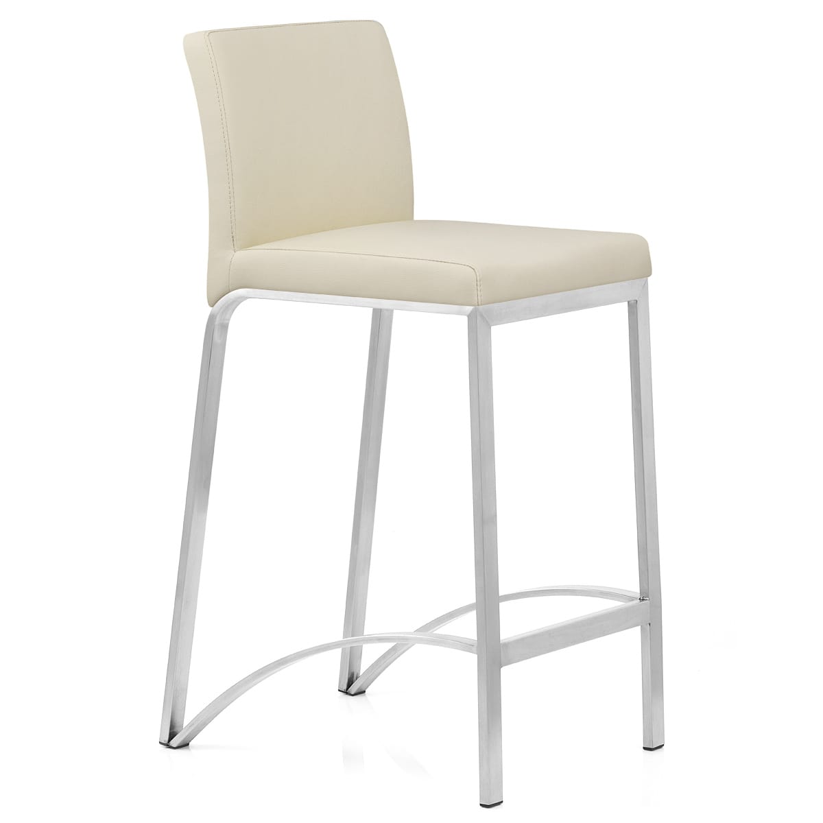 Taburete Polipiel Satinado - Leah Crema