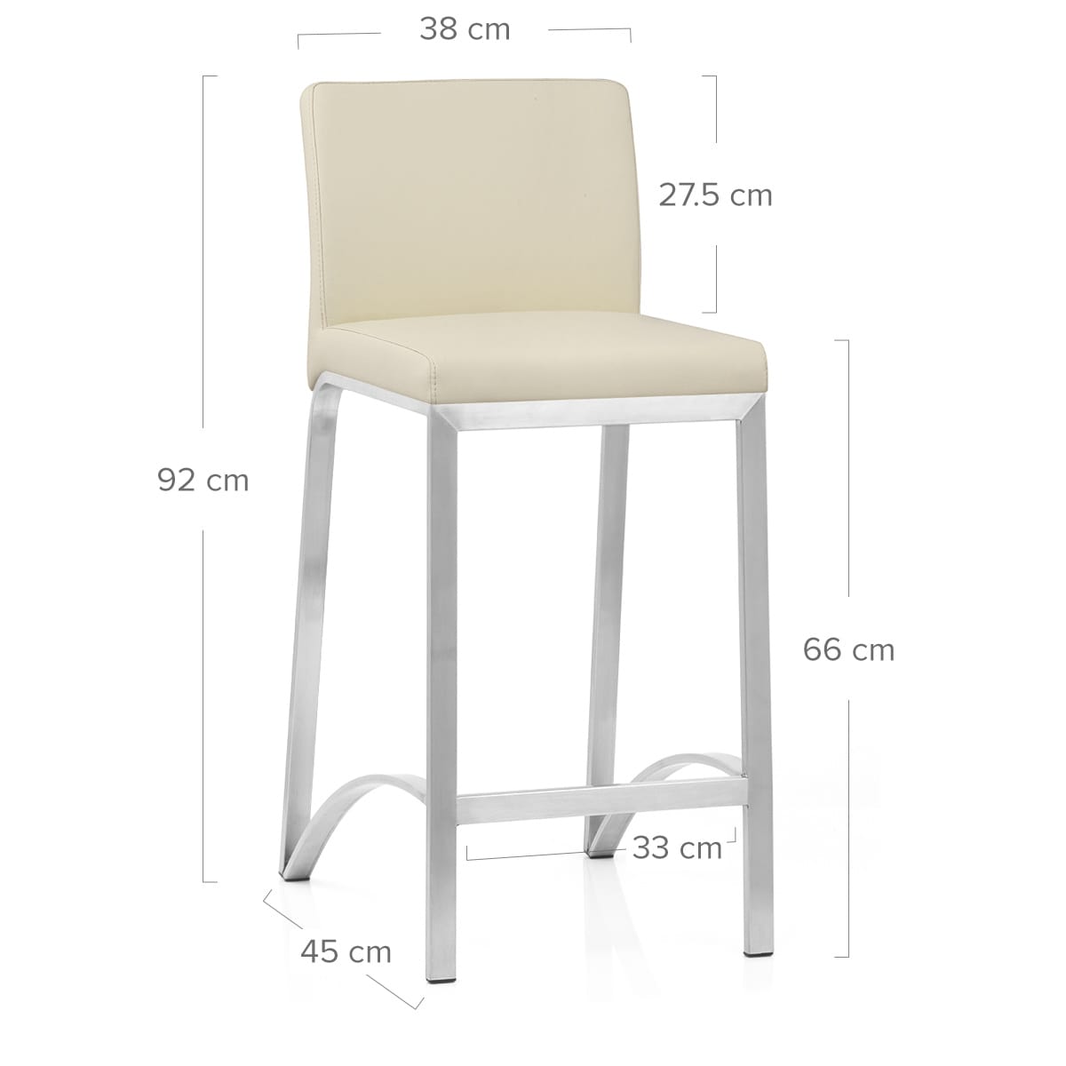Taburete Polipiel Satinado - Leah Crema