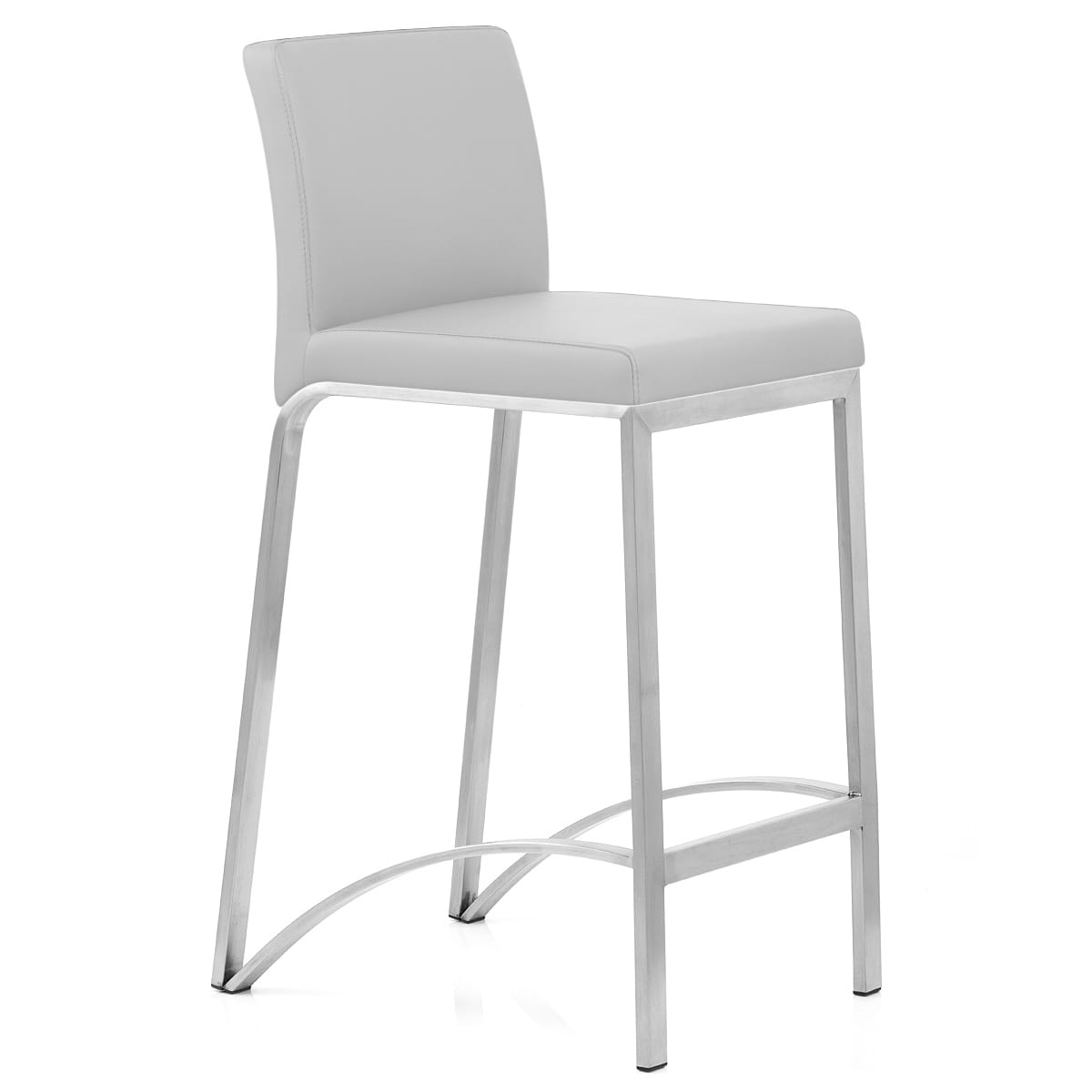Taburete Polipiel Satinado - Leah Gris