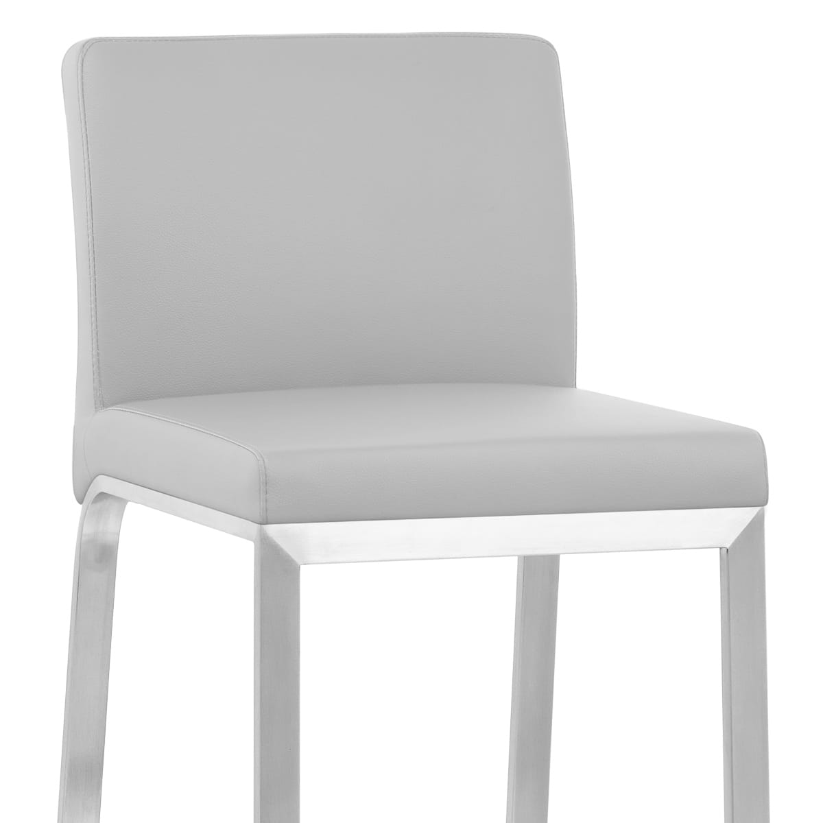Taburete Polipiel Satinado - Leah Gris