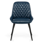 Silla Cuero Sintético Anticado - Lincoln Azul