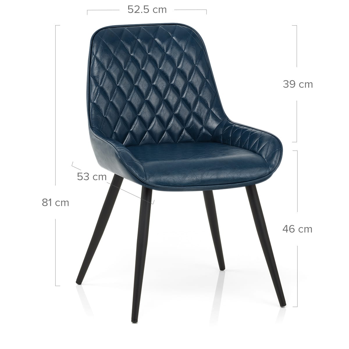 Silla Cuero Sintético Anticado - Lincoln Azul
