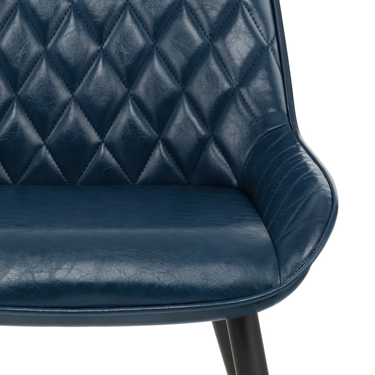 Silla Cuero Sintético Anticado - Lincoln Azul