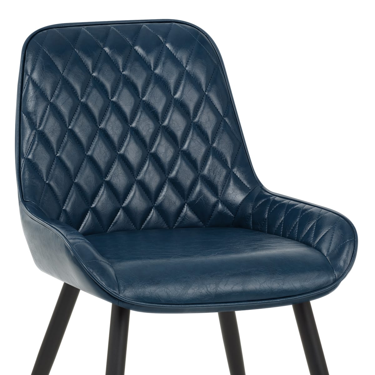 Silla Cuero Sintético Anticado - Lincoln Azul