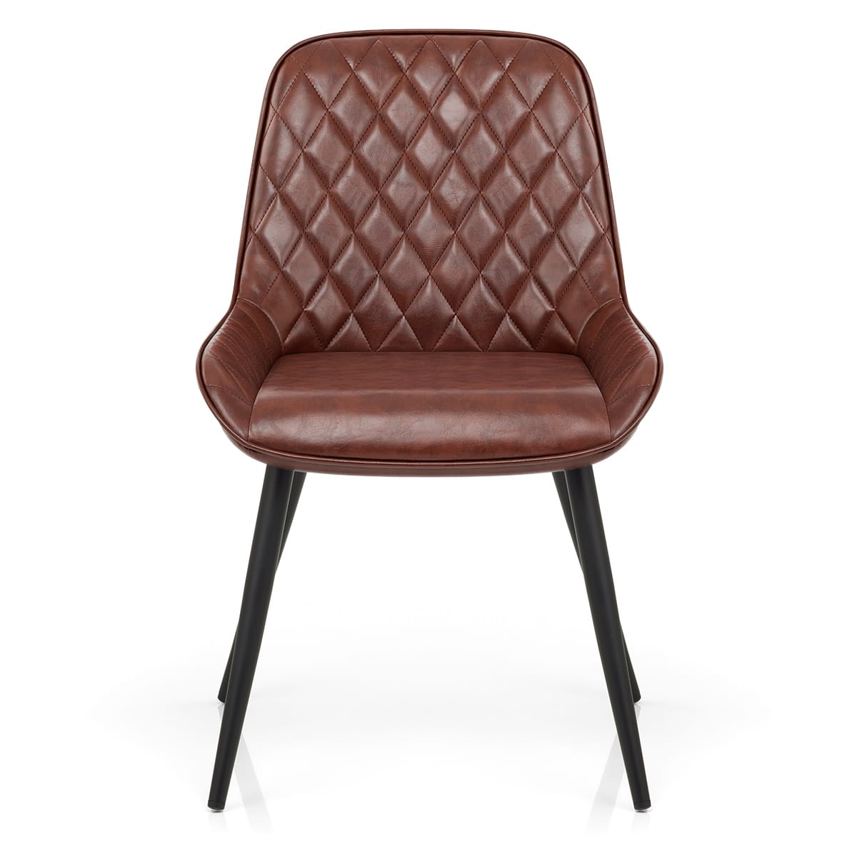 Silla Cuero Sintético Anticado - Lincoln Marrón