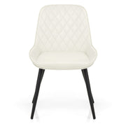 Silla Cuero Sintético Anticado - Lincoln Crema