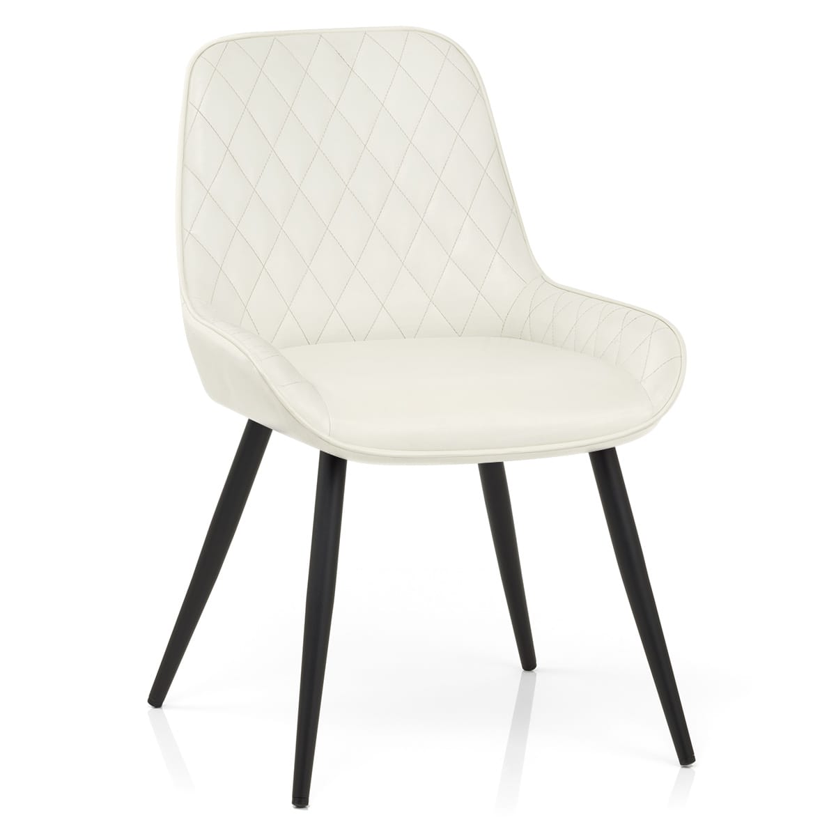 Silla Cuero Sintético Anticado - Lincoln Crema
