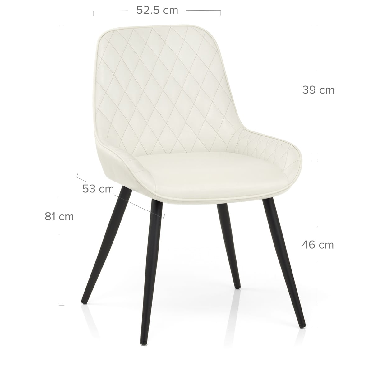 Silla Cuero Sintético Anticado - Lincoln Crema