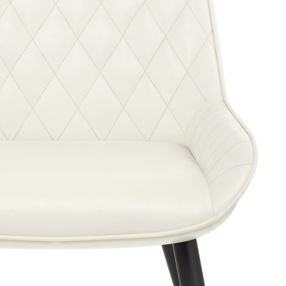 Silla Cuero Sintético Anticado - Lincoln Crema