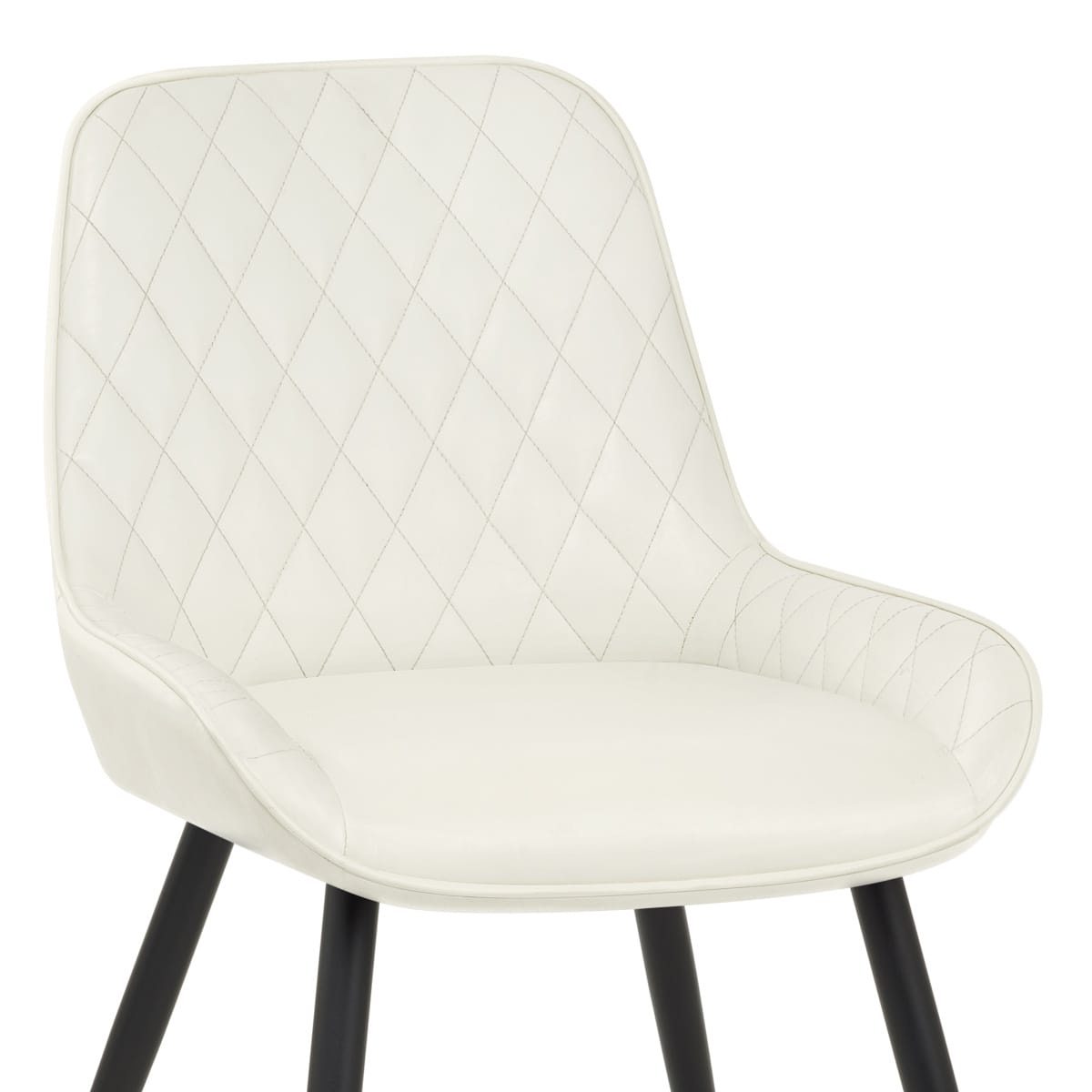 Silla Cuero Sintético Anticado - Lincoln Crema