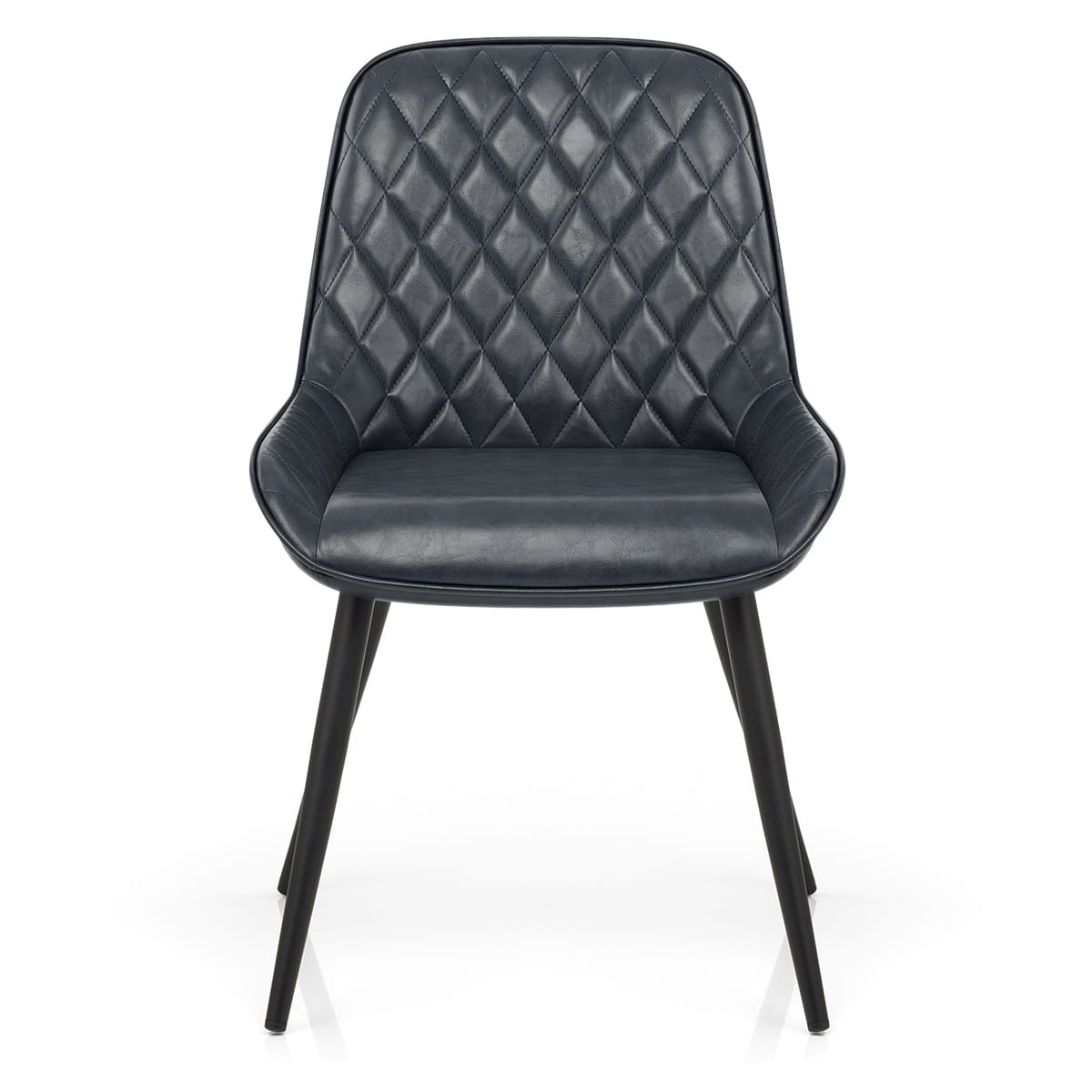 Silla Cuero Sintético Anticado - Lincoln Azul Oscuro